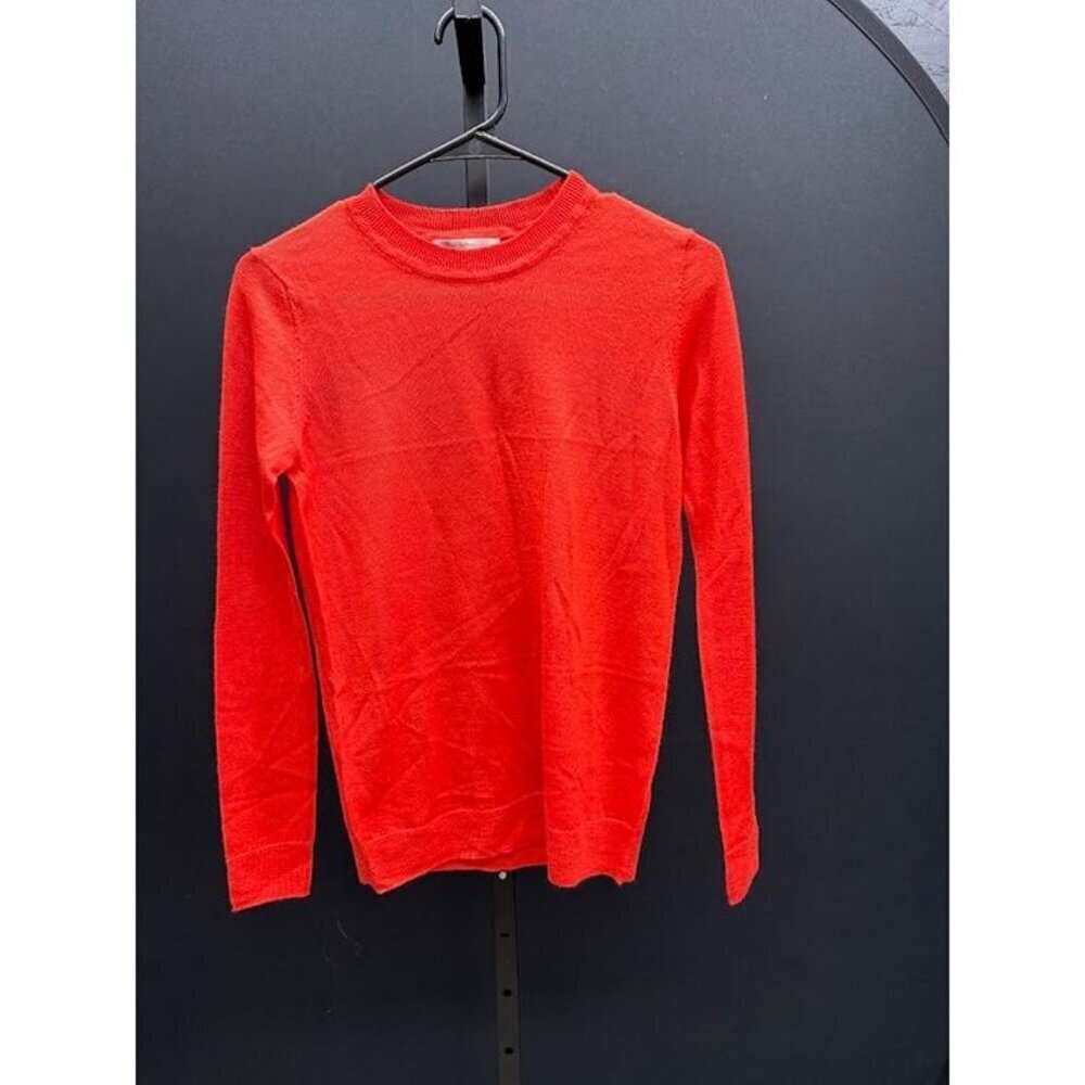 GAP Red Orange Wool Blend Soft Lighweight Crewneck Sweater